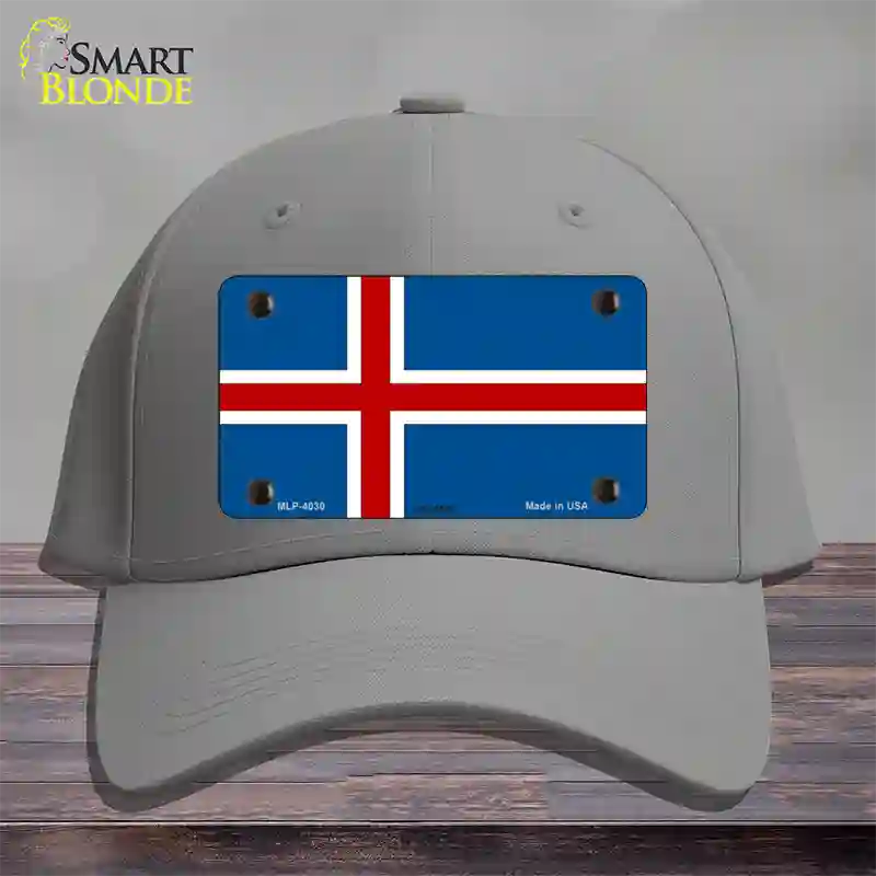 Iceland Flag Novelty License Plate Hat Cotton / Gray