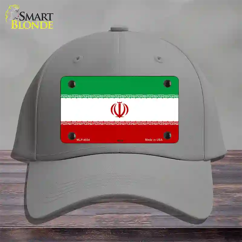 Iran Flag Novelty License Plate Hat Cotton / Gray