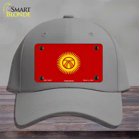 Kyrgyzsyan Flag Novelty License Plate Hat Cotton / Gray