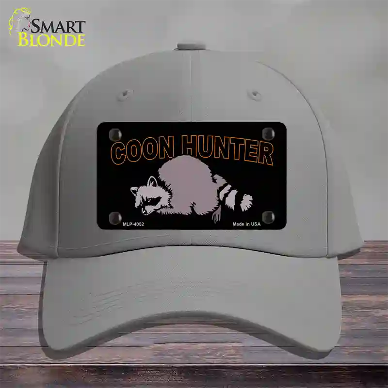 Coon Hunter Novelty License Plate Hat Cotton / Gray