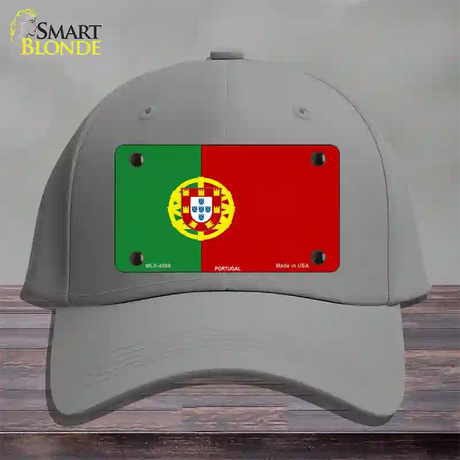 Portugal Flag Novelty License Plate Hat Cotton / Gray