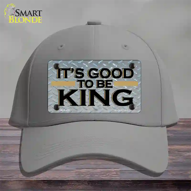 Good To Be King Novelty License Plate Hat Cotton / Gray