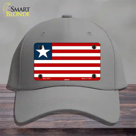 Liberia Flag Novelty License Plate Hat Cotton / Gray