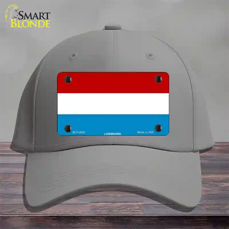 Luxembourg Flag Novelty License Plate Hat Cotton / Gray