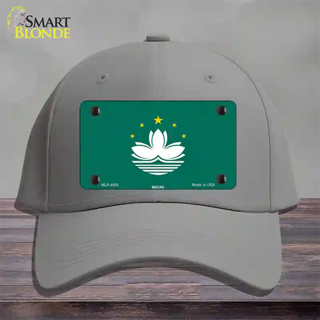 Macao Flag Novelty License Plate Hat Cotton / Gray