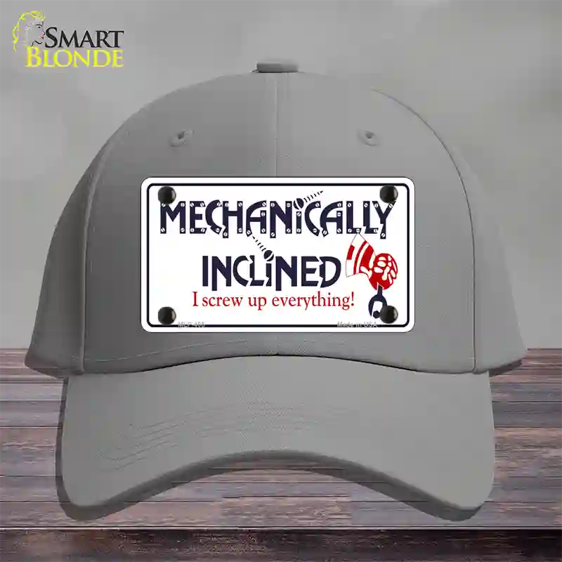 Mechanically Inclined Novelty License Plate Hat Cotton / Gray