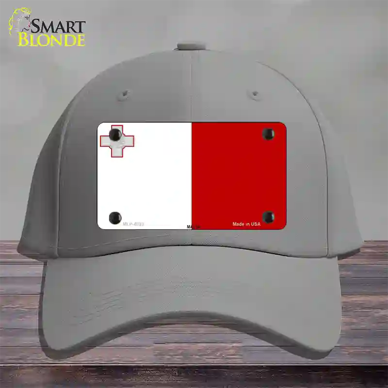 Malta Flag Novelty License Plate Hat Cotton / Gray