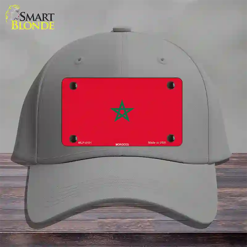 Morocco Flag Novelty License Plate Hat Cotton / Gray