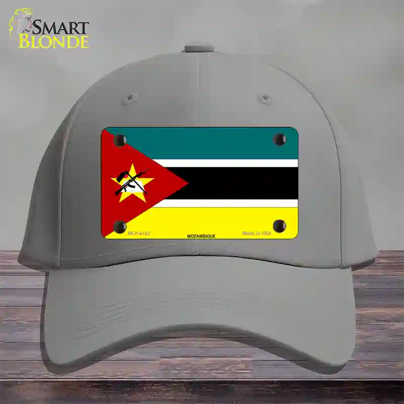 Mozambique Flag Novelty License Plate Hat Cotton / Gray