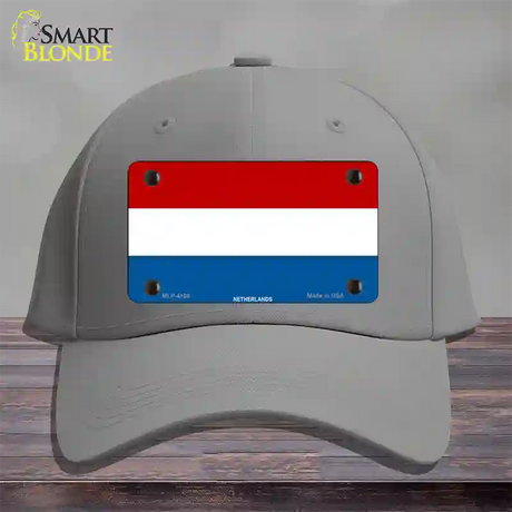 Netherlands Flag Novelty License Plate Hat Cotton / Gray