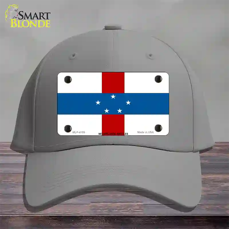 Netherlands Antilles Flag Novelty License Plate Hat Cotton / Gray