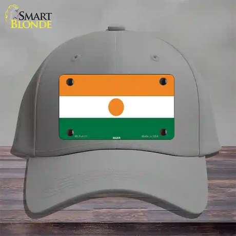 Niger Flag Novelty License Plate Hat Cotton / Gray