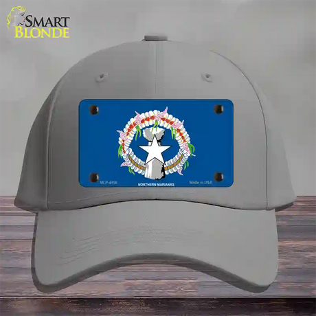 Northern Marianas Flag Novelty License Plate Hat Cotton / Gray