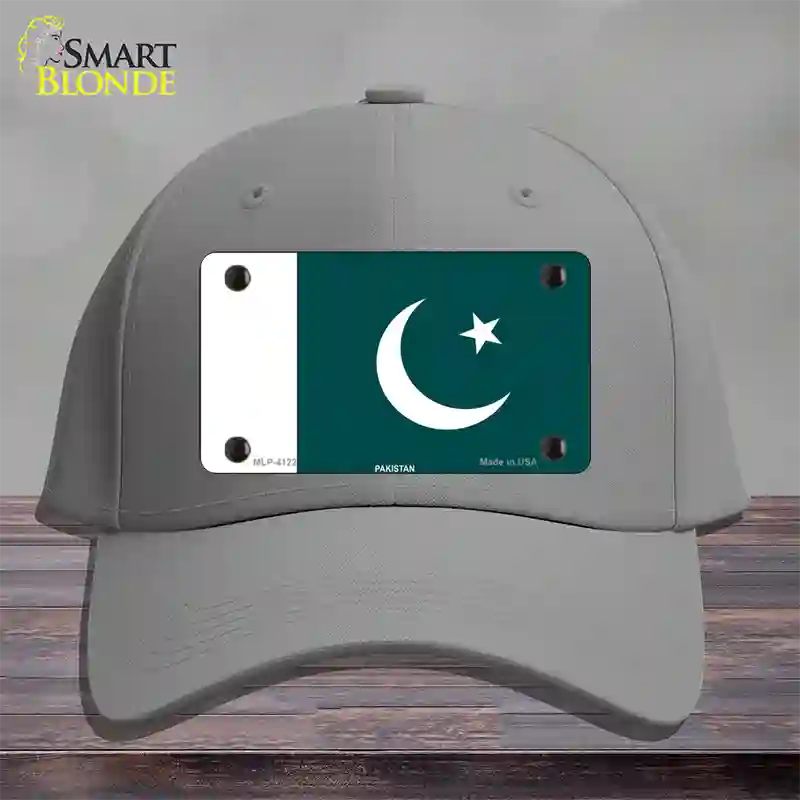 Pakistan Flag Novelty License Plate Hat Cotton / Gray