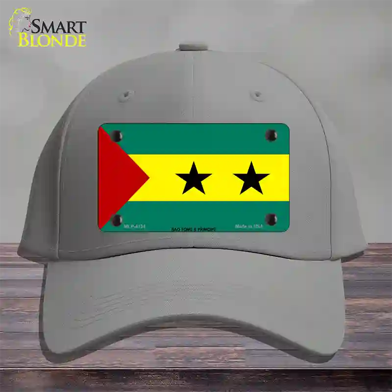 Sao Tome And Principe Flag Novelty License Plate Hat Cotton / Gray