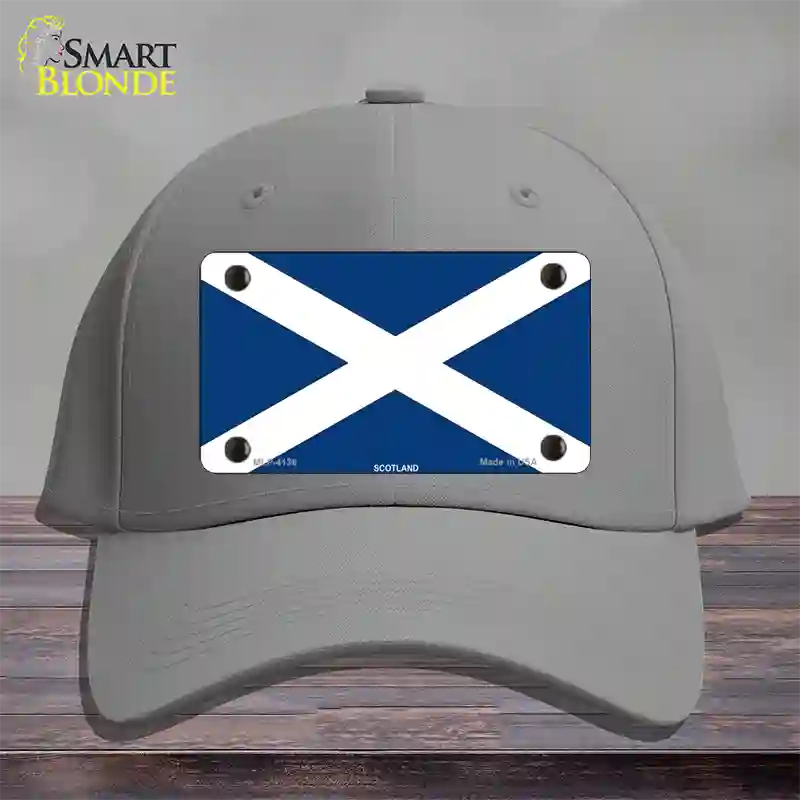 Scotland Flag Novelty License Plate Hat Cotton / Gray