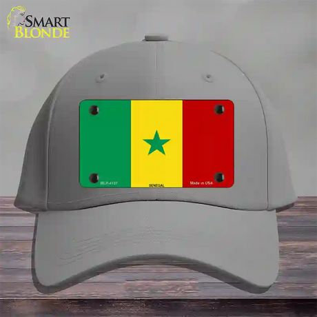 Senegal Flag Novelty License Plate Hat Cotton / Gray