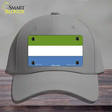 Sierra Leone Flag Novelty License Plate Hat Cotton / Gray