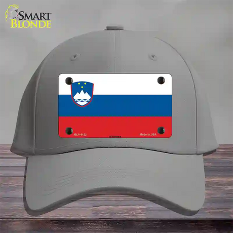 Slovenia Flag Novelty License Plate Hat Cotton / Gray