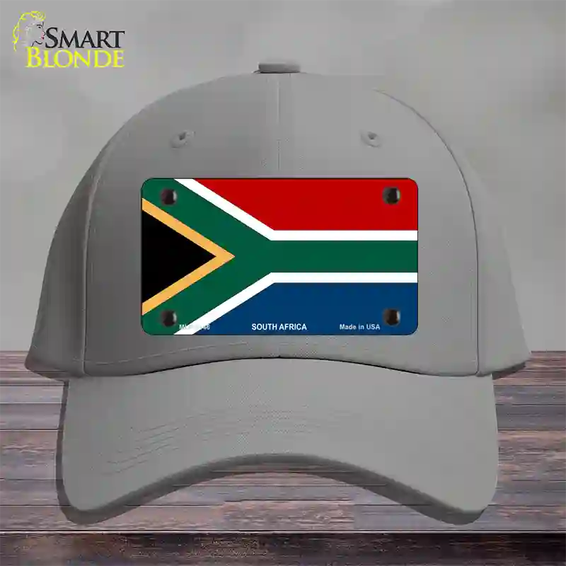 South Africa Flag Novelty License Plate Hat Cotton / Gray