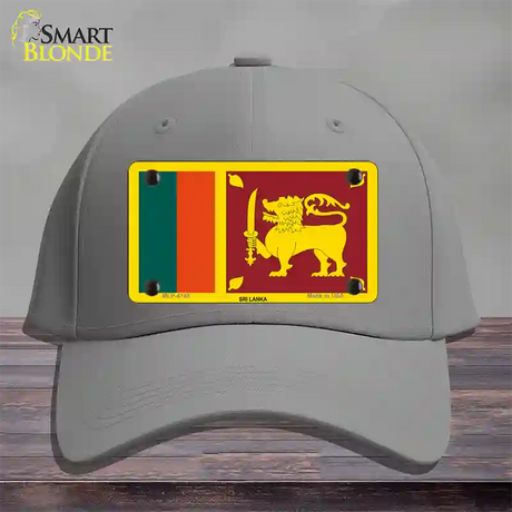 Sri Lanka Flag Novelty License Plate Hat Cotton / Gray