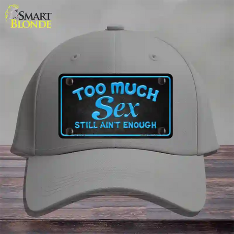 Too Much Sex Novelty License Plate Hat Cotton / Gray