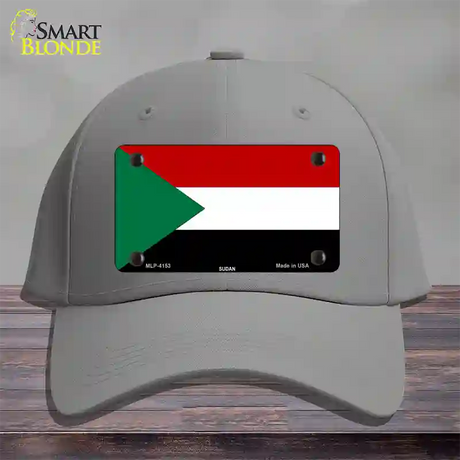 Sudan Flag Novelty License Plate Hat Cotton / Gray