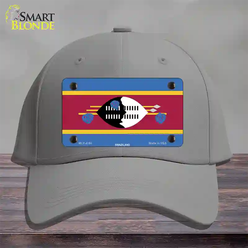 Swaziland Flag Novelty License Plate Hat Cotton / Gray