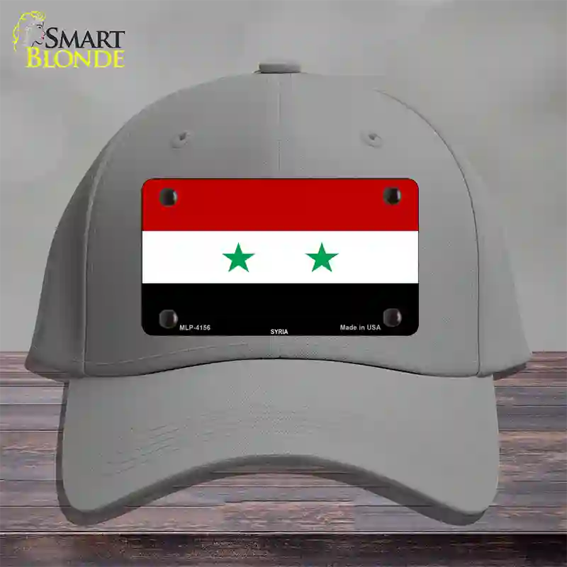 Syria Flag Novelty License Plate Hat Cotton / Gray