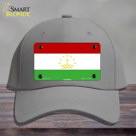 Tajikistan Flag Novelty License Plate Hat Cotton / Gray