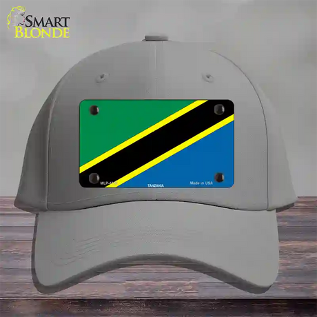 Tanzania Flag Novelty License Plate Hat Cotton / Gray