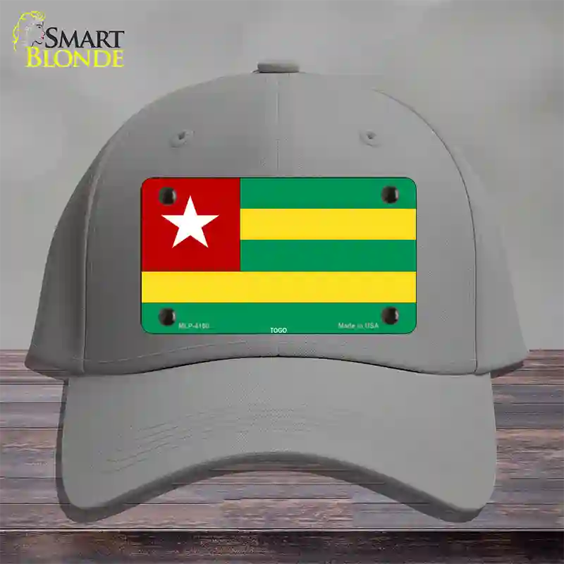 Togo Flag Novelty License Plate Hat Cotton / Gray