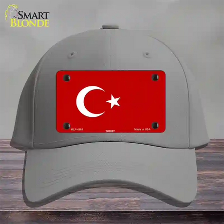 Turkey Flag Novelty License Plate Hat Cotton / Gray