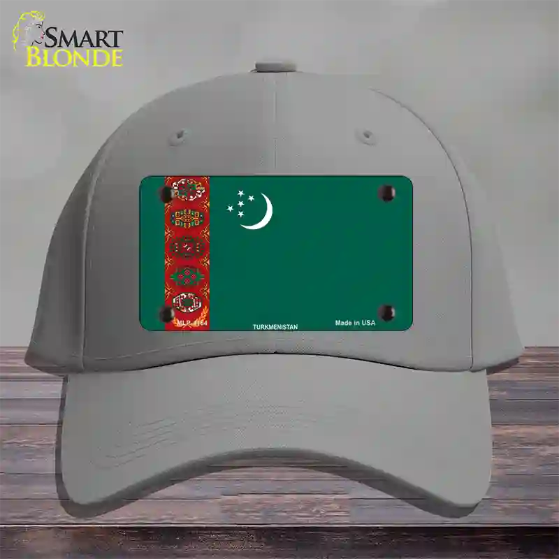 Turkmenistan Flag Novelty License Plate Hat Cotton / Gray