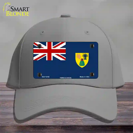 Turks And Caicos Flag Novelty License Plate Hat Cotton / Gray