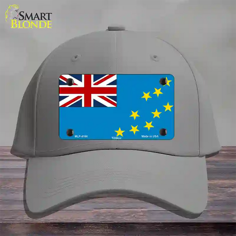 Tuvalu Flag Novelty License Plate Hat Cotton / Gray