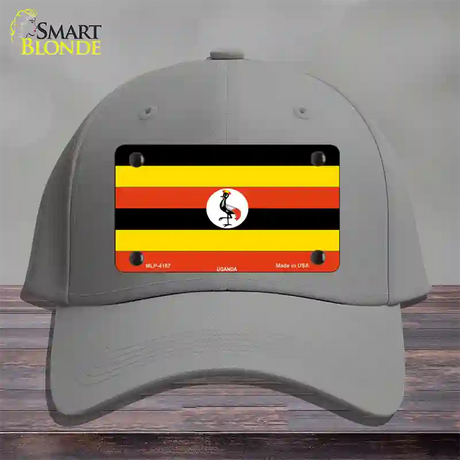 Uganda Flag Novelty License Plate Hat Cotton / Gray