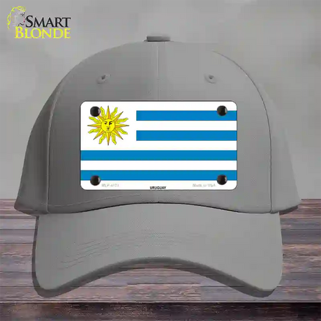 Uruguay Flag Novelty License Plate Hat Cotton / Gray