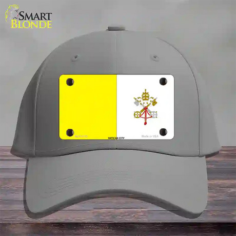 Vatican City Flag Novelty License Plate Hat Cotton / Gray