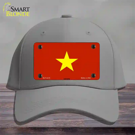 Vietnam Flag Novelty License Plate Hat Cotton / Gray