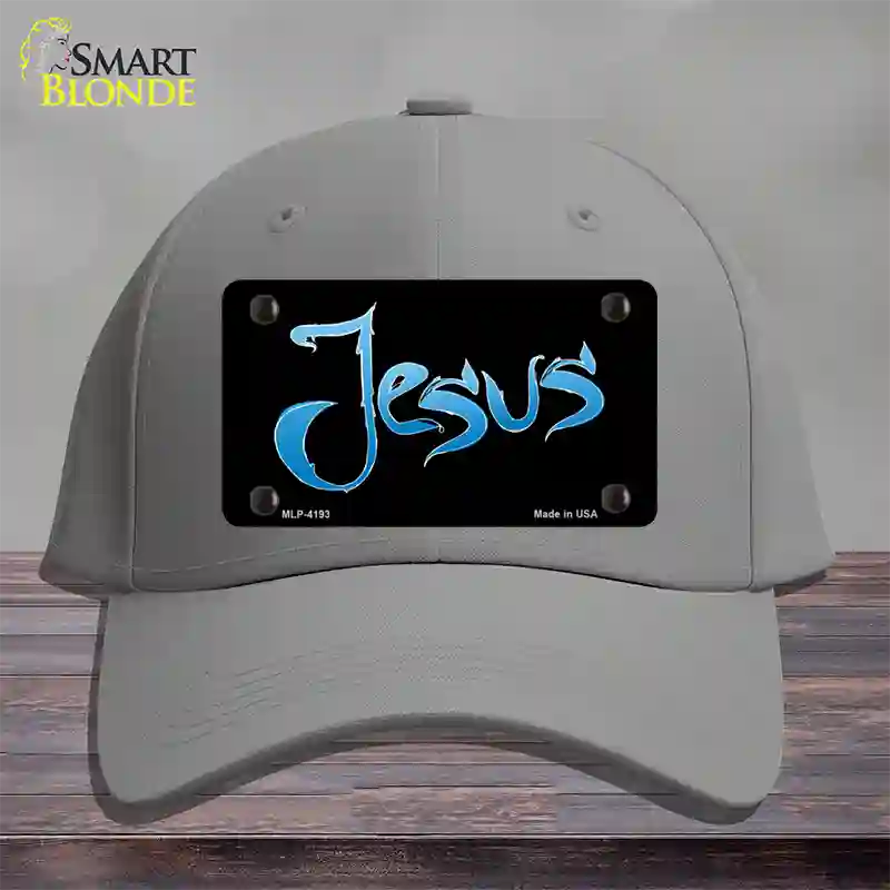 Jesus Novelty License Plate Hat Cotton / Gray