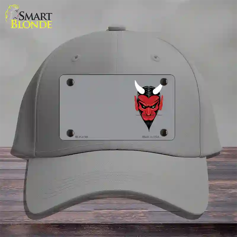 Devil Offset Novelty License Plate Hat Cotton / Gray