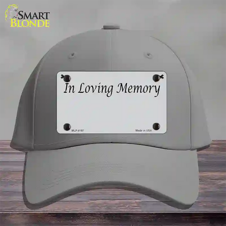 In Loving Memory Gray Novelty License Plate Hat Cotton / Gray