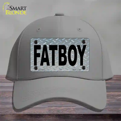 Fat Boy Diamond Novelty License Plate Hat Cotton / Gray