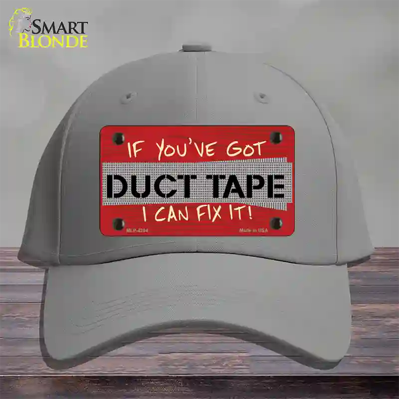 Duct Tape Novelty License Plate Hat Cotton / Gray