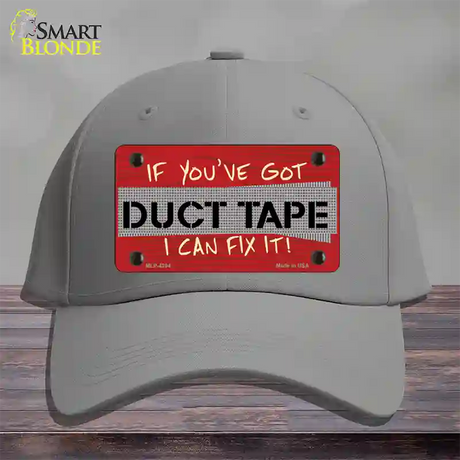 Duct Tape Novelty License Plate Hat Cotton / Gray