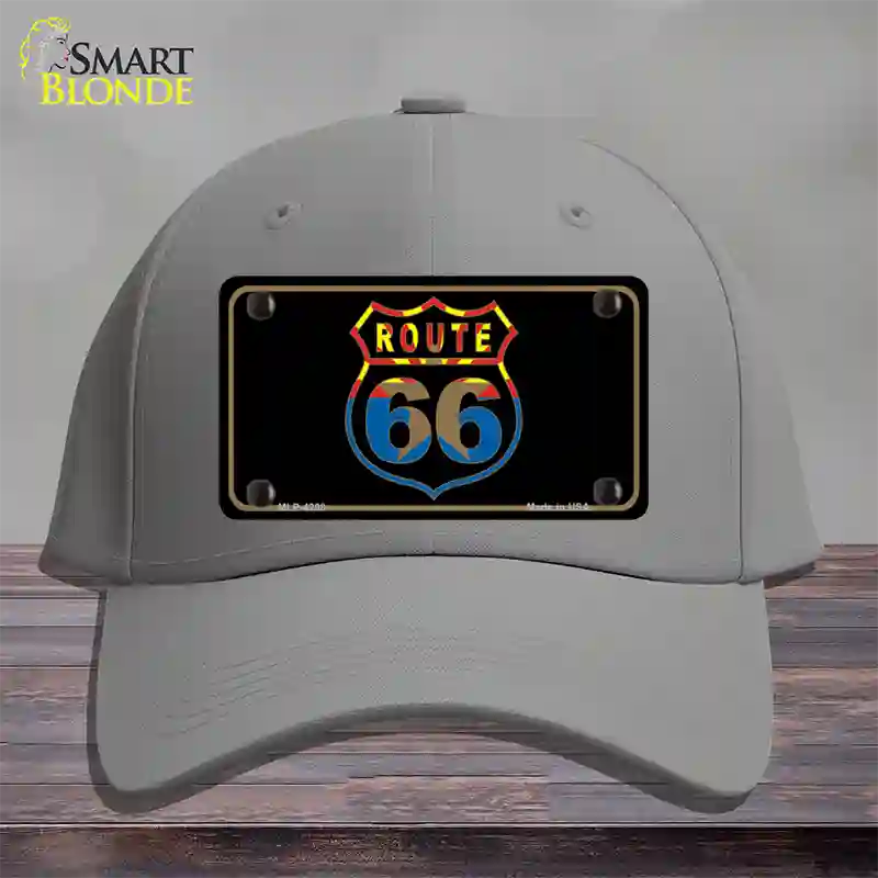 Route 66 Logo Arizona Flag Novelty License Plate Hat Cotton / Gray