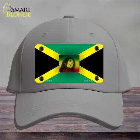 Jamaica Flag Bob Marley Novelty License Plate Hat Cotton / Gray