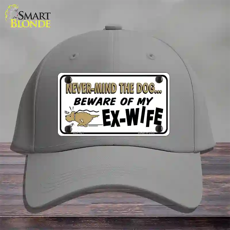 Beware Of My Ex-Wife Novelty License Plate Hat Cotton / Gray