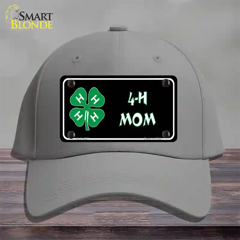 4-H Mom Novelty License Plate Hat Cotton / Gray